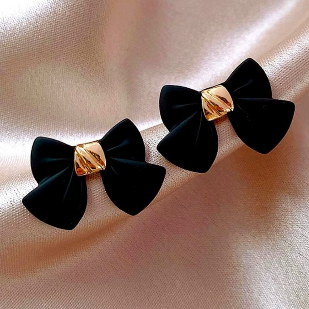 Bow Shaped Stud Earrings
